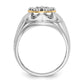 IB Goodman Two-tone 5/8 carat Diamond Mens Cluster Ring - WBC