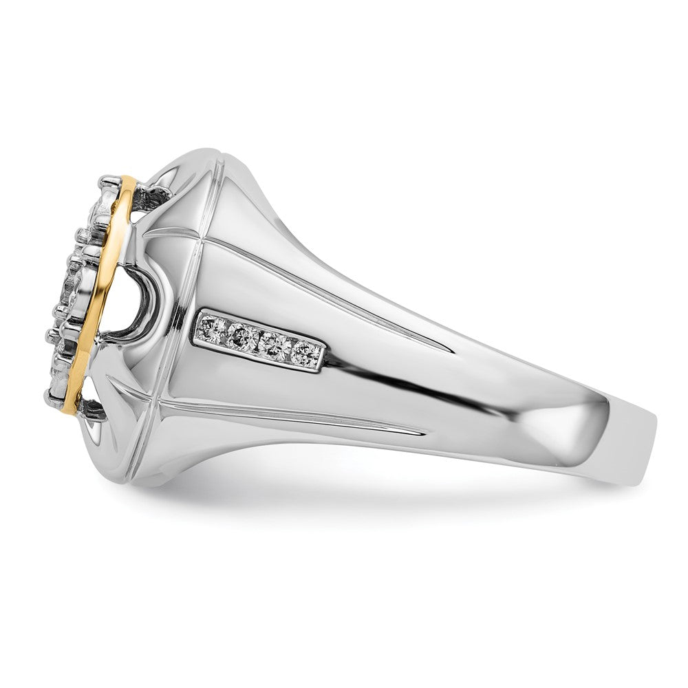 IB Goodman Two-tone 5/8 carat Diamond Mens Cluster Ring - WBC