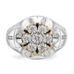 IB Goodman Two-tone 5/8 carat Diamond Mens Cluster Ring - WBC