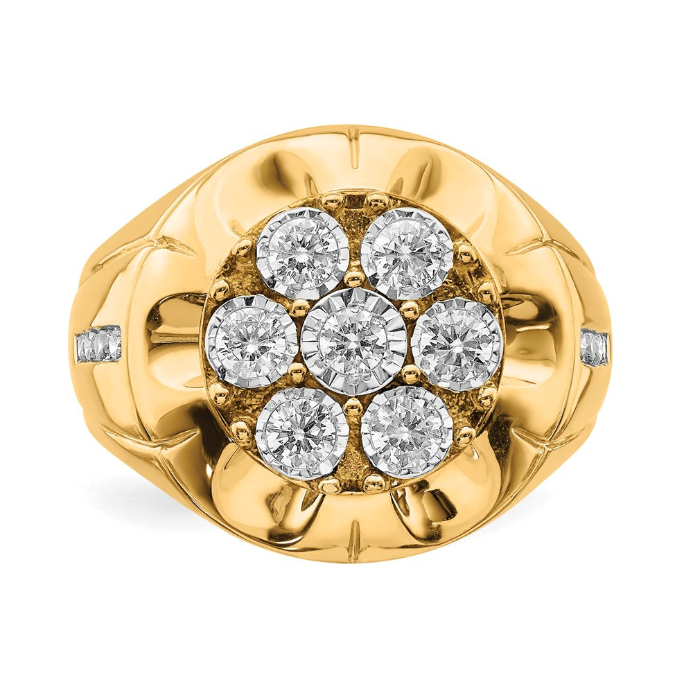 IB Goodman 5/8 carat Diamond Mens Cluster Ring - WBC
