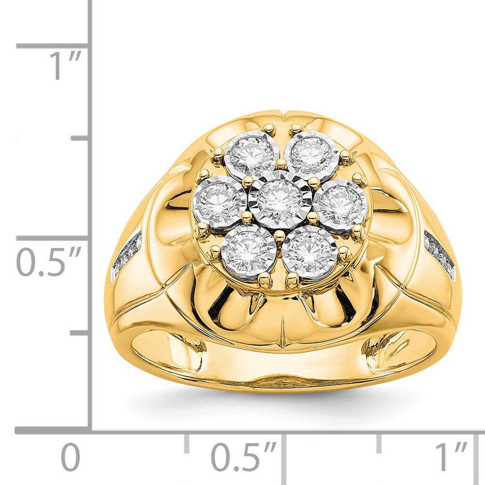 IB Goodman 5/8 carat Diamond Mens Cluster Ring - WBC