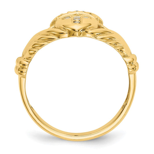 Mens 1/20 carat AA Diamond Claddagh Ring - WBC