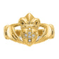 Mens 1/20 carat AA Diamond Claddagh Ring - WBC