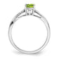 Oval Peridot and 1/20 carat Diamond Ring - WBC