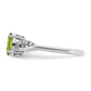 Oval Peridot and 1/20 carat Diamond Ring - WBC