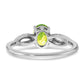 Oval Peridot and 1/20 carat Diamond Ring - WBC