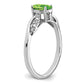 Oval Peridot and 1/20 carat Diamond Ring - WBC