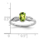 Oval Peridot and 1/20 carat Diamond Ring - WBC