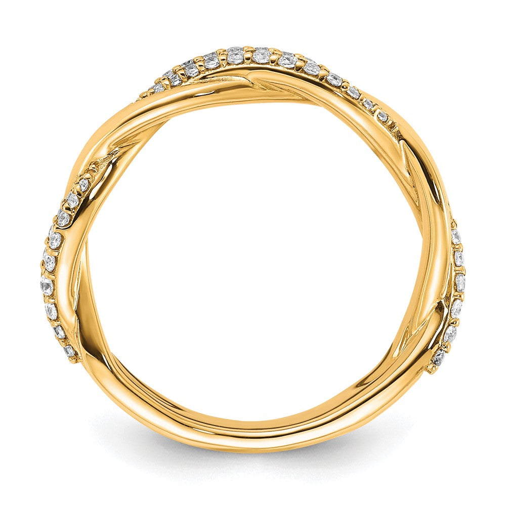 Polished 1/4 carat Diamond Twist Fashion Ring - WBC