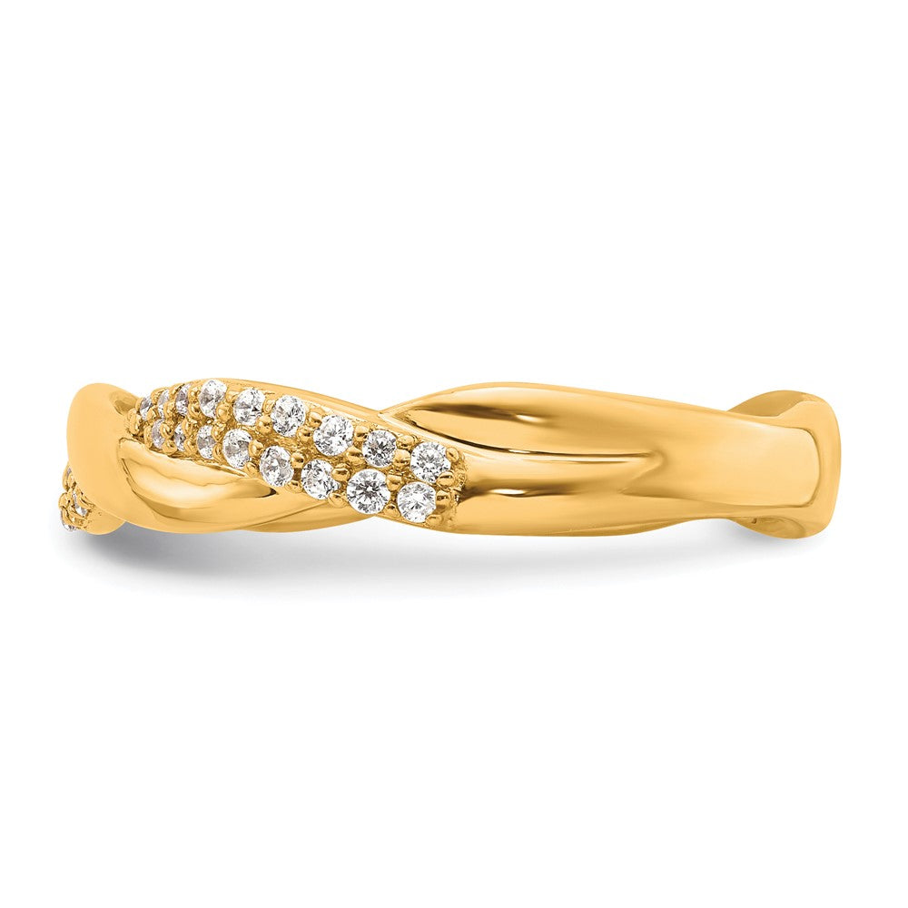 Polished 1/4 carat Diamond Twist Fashion Ring - WBC