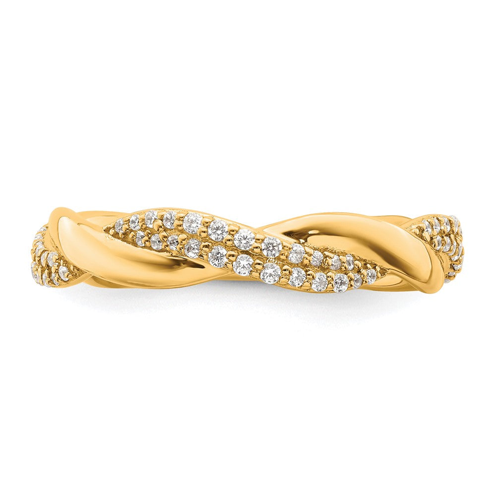 Polished 1/4 carat Diamond Twist Fashion Ring - WBC