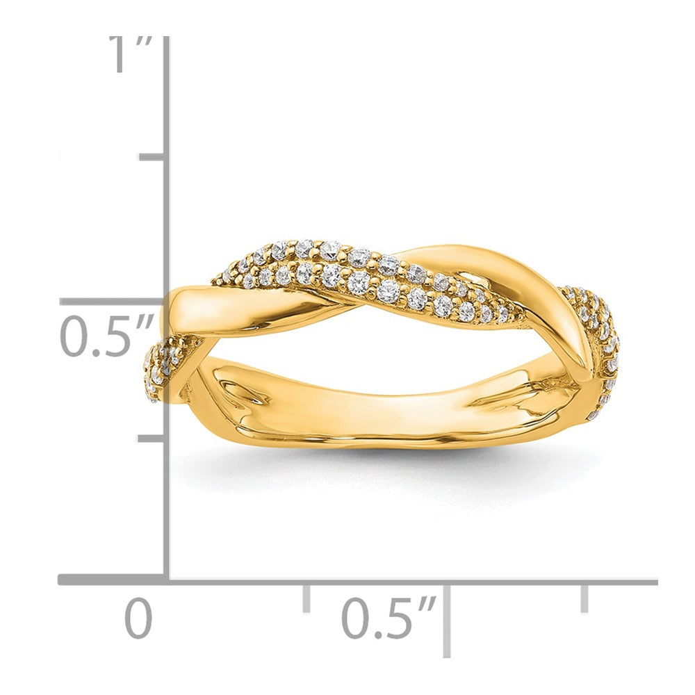 Polished 1/4 carat Diamond Twist Fashion Ring - WBC