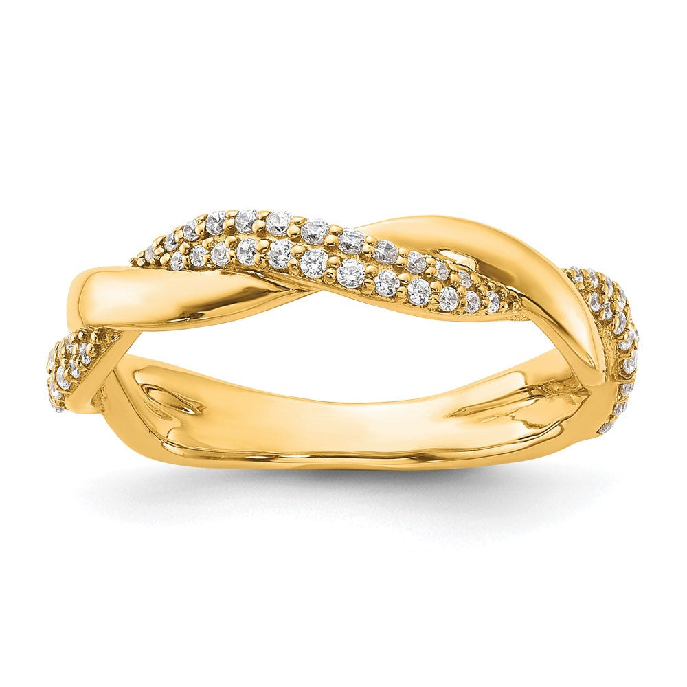 Polished 1/4 carat Diamond Twist Fashion Ring - WBC