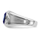 IB Goodman Oval Lab-Created Sapphire Cabochon and Diamond Mens Ring - WBC