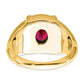 IB Goodman Oval Ruby and 1/5 carat Diamond Mens Ring - WBC