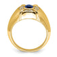 IB Goodman Oval Sapphire and 1/5 carat Diamond Mens Ring - WBC