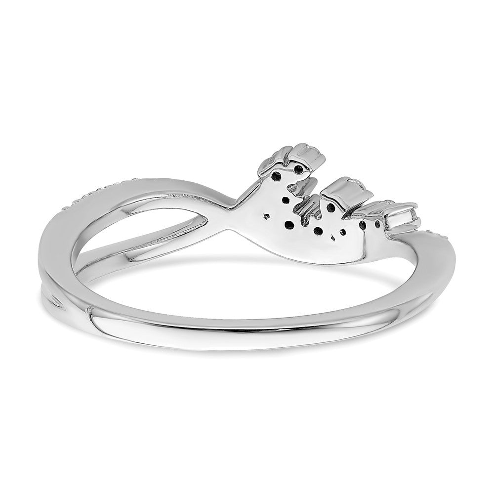 Polished Fancy Florina Wave 1/6 carat Diamond Ring - WBC