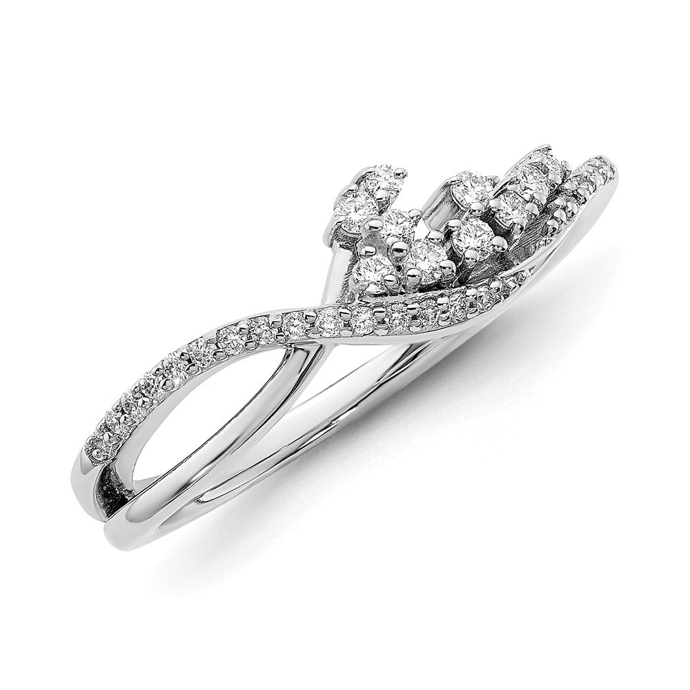 Polished Fancy Florina Wave 1/6 carat Diamond Ring - WBC