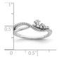 Polished Fancy Florina Wave 1/6 carat Diamond Ring - WBC