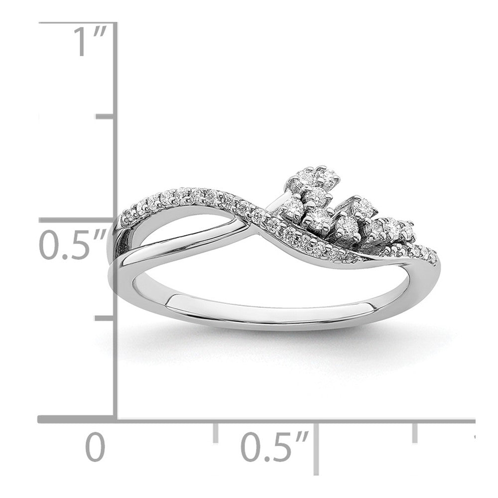 Polished Fancy Florina Wave 1/6 carat Diamond Ring - WBC