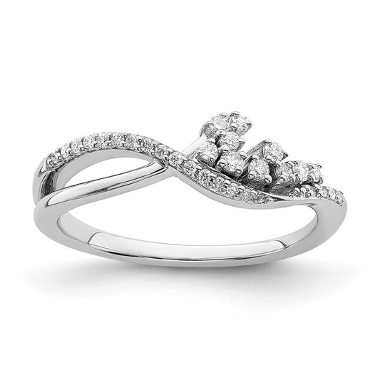 Polished Fancy Florina Wave 1/6 carat Diamond Ring - WBC