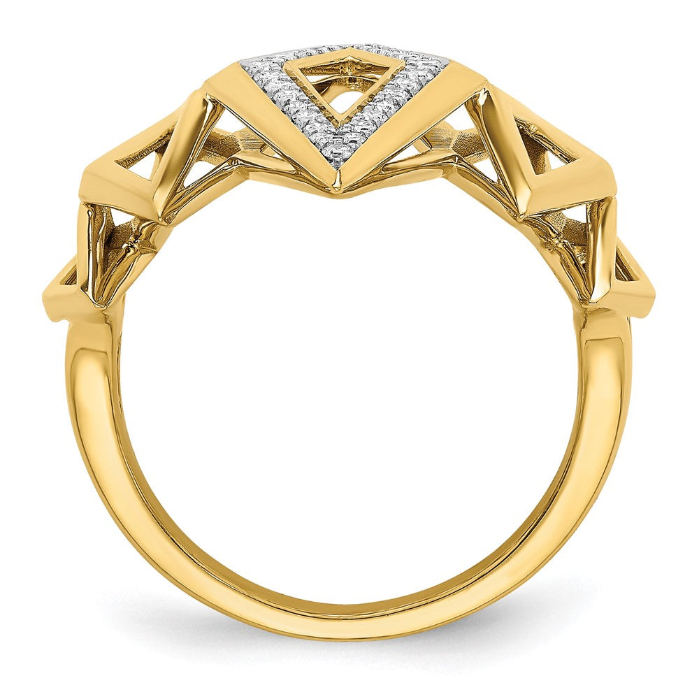 Polished 1/5 carat Diamond Fancy Geometric Ring - WBC