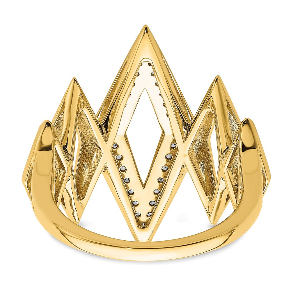 Polished 1/5 carat Diamond Fancy Geometric Ring - WBC