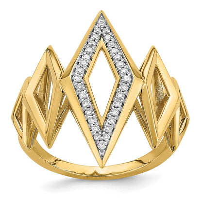 Polished 1/5 carat Diamond Fancy Geometric Ring - WBC