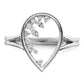Polished 1/8 carat Diamond Teardrop Ring - WBC