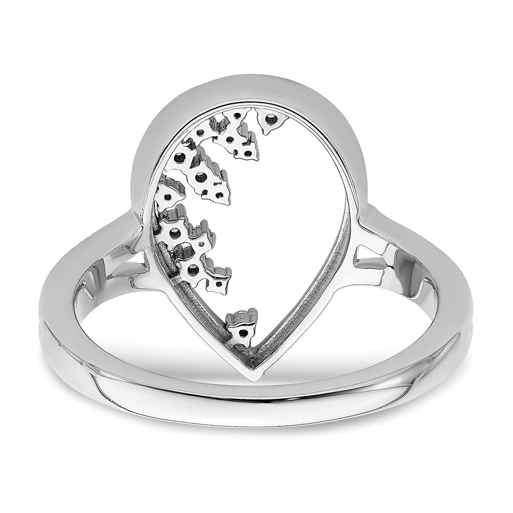 Polished 1/8 carat Diamond Teardrop Ring - WBC