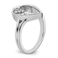 Polished 1/8 carat Diamond Teardrop Ring - WBC