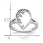 Polished 1/8 carat Diamond Teardrop Ring - WBC