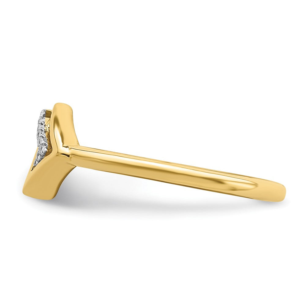 Polished 1/20 carat Diamond Double Triangle Ring - WBC