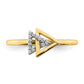Polished 1/20 carat Diamond Double Triangle Ring - WBC