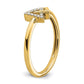 Polished 1/20 carat Diamond Double Triangle Ring - WBC