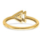 Polished 1/20 carat Diamond Double Triangle Ring - WBC