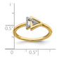 Polished 1/20 carat Diamond Double Triangle Ring - WBC