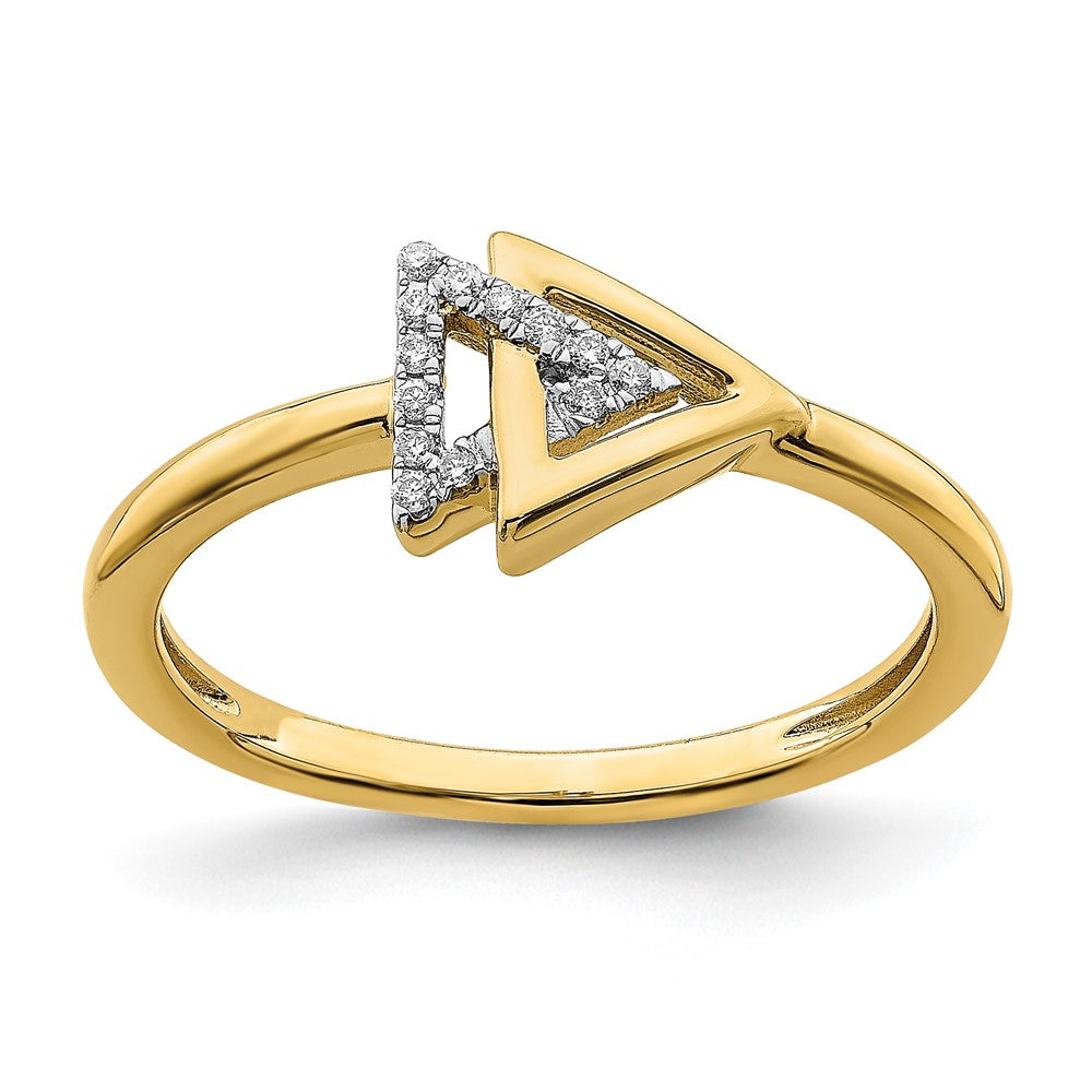 Polished 1/20 carat Diamond Double Triangle Ring - WBC