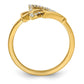 Polished 1/10 carat Diamond Triple Triangle Ring - WBC