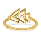 Polished 1/10 carat Diamond Triple Triangle Ring - WBC