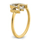 Polished 1/10 carat Diamond Triple Triangle Ring - WBC