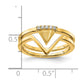 Satin and Polished 1/20 carat Diamond Double Triangle Ring - WBC