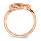 Polished 1/6 carat Diamond Double Circle Ring - WBC