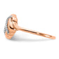 Polished 1/8 carat Diamond Love Knot Ring - WBC