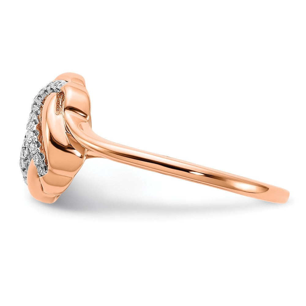 Polished 1/8 carat Diamond Love Knot Ring - WBC