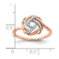 Polished 1/8 carat Diamond Love Knot Ring - WBC