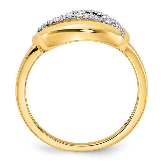 Polished 1/6 carat Diamond Oval Ring - WBC