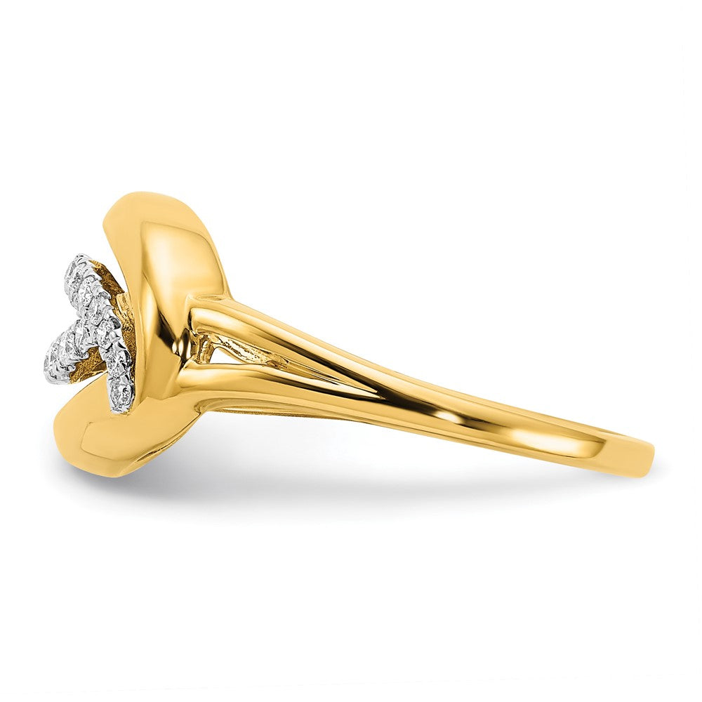 Polished 1/6 carat Diamond Oval Ring - WBC