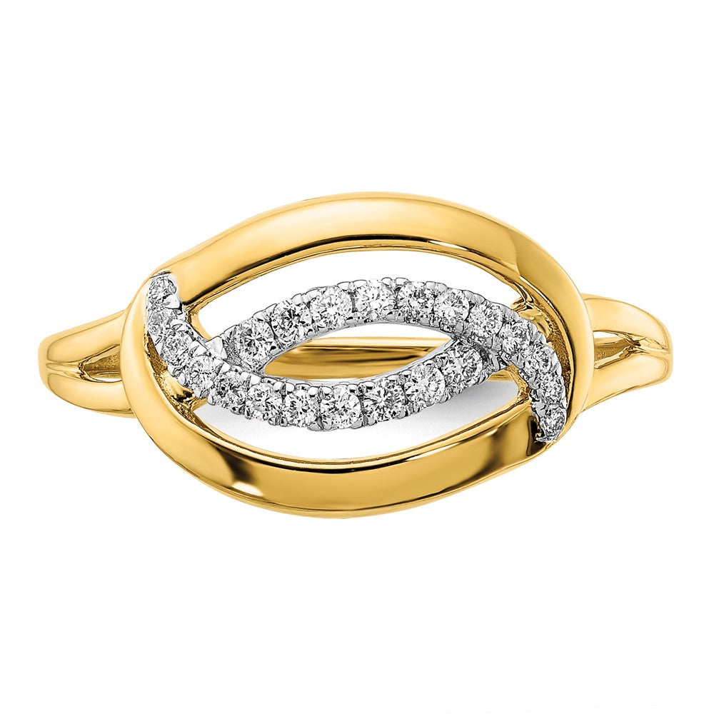 Polished 1/6 carat Diamond Oval Ring - WBC