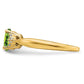 7x5 Oval Peridot and 1/8 carat Diamond Ring - WBC